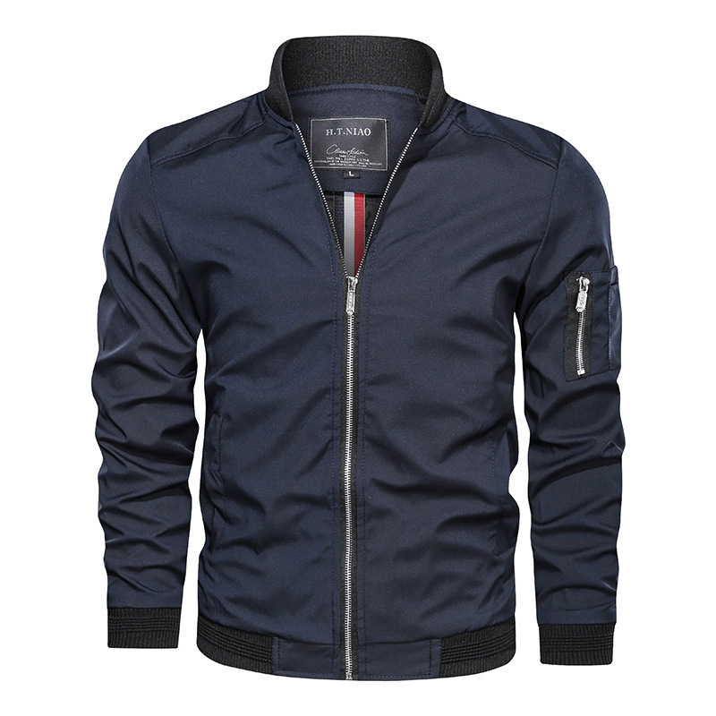 Giacca casual da baseball slim fit, sottile, in versione air, per uomo, primavera e autunno, tuta da volo Force No.1_voghion.com