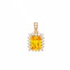 18k color plated-lemon yellow (single pendant does not include chain)