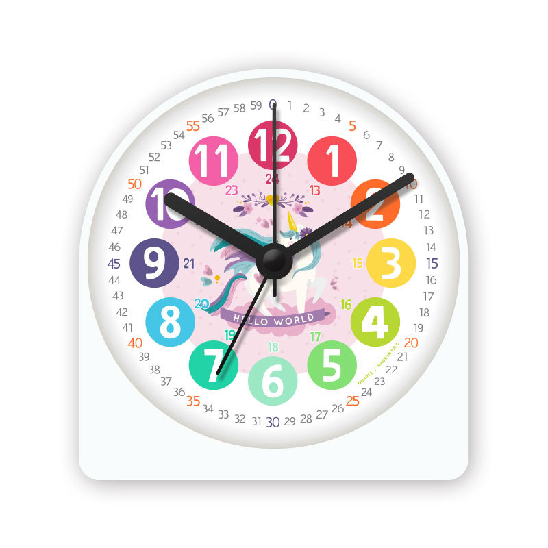 新しい子供の目覚まし時計の学生専用の起きた神器の静音漫画ins風寝室のベッドの上の夜の明かりがベルを鳴らします。