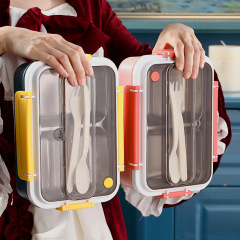 INS Internet celebrity 304 stainless steel insulated lunch box student compartmented lunch box office adult lunch box bentobox