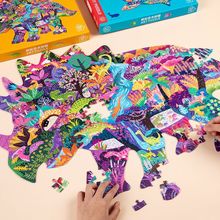 儿童异形艺术拼图玩具6岁以上男孩女孩开发智力拼板动物拼图5