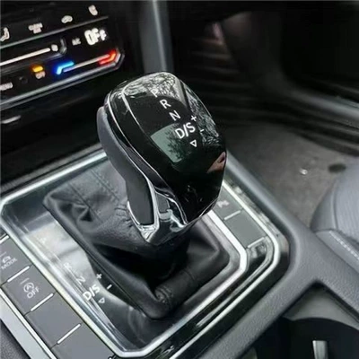 Suitable for Volkswagen Magotan Passat Sürətlər qutusu və əl tormozu başlıqları - electroplated-white-lamp-genuine-leather