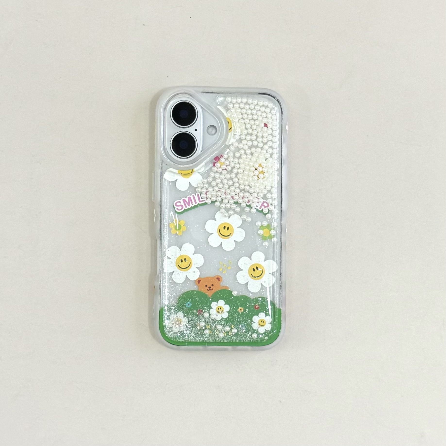 Cuentas divertidas flores de arenas movedizas para Apple Apple 15ProMax funda para teléfono móvil 16Pro Summer 14/13 Nuevo 16