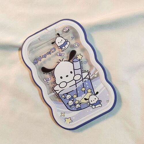 Ice Drink Paccha Dog Cartoon Student Slide Card Case Meal Card Bus Card ID Card Holder Access Card Campus
