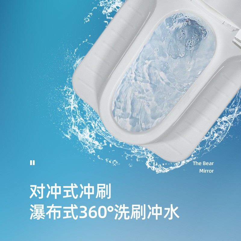 Personalidad de nuevo inodoro transformado en un solo paquete abierto de cerámica antiolor de escritorio sentado en cuclillas dos en uno dos uso inodoro