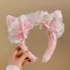 7191 Shaoluo cat ear bow tie headband-pink