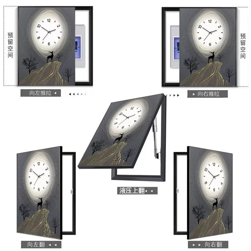 Caja de medidor moderna de lujo ligero pintura decorativa que cubre elefante interruptor principal caja de alimentación caja de freno eléctrico pintura colgante de alta gama pintura push-pull pintura