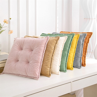 Solid Color Thickened Cushion Plush Chair Cushion Square Chair Cushion Student Cushion Winter Home Dining Chair Cushion Fat Cushion