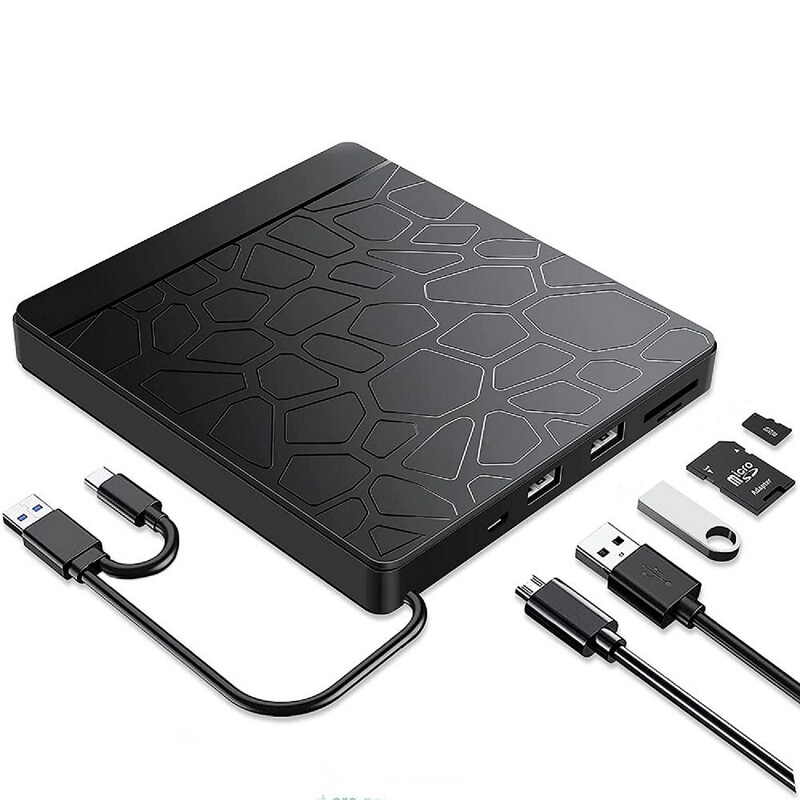 Hub 2-1外付け光学ドライブ付きノートpcレコーダー5-1多機能モバイルdvdレコーダー|undefined