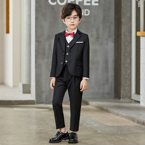 Boy's Suit  Autumn New Style Solid Color Children's Suit Wedding Flower Girl Baby One-Year-Old Dress Generation