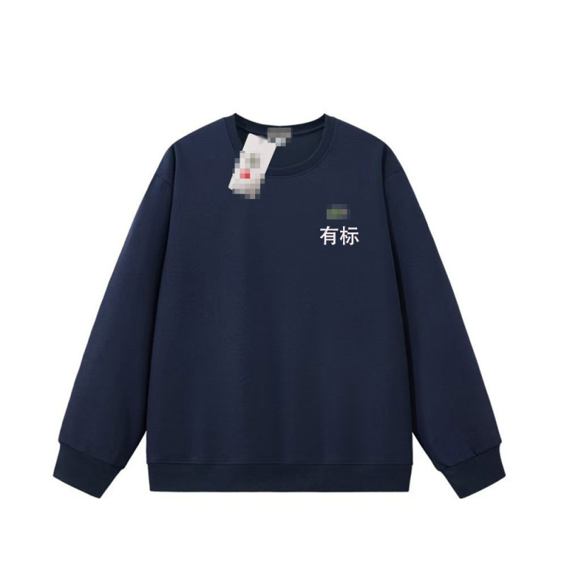 Cross-Border Lac Pure Cotton Crocodile Round Neck Sweatshirt for Men and Women, Loose Fit Sports Casual Pullover Sweatshirt, Autumn Top