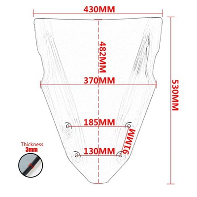 Modified Front Windshield Deflector – Motorcycle front windshield