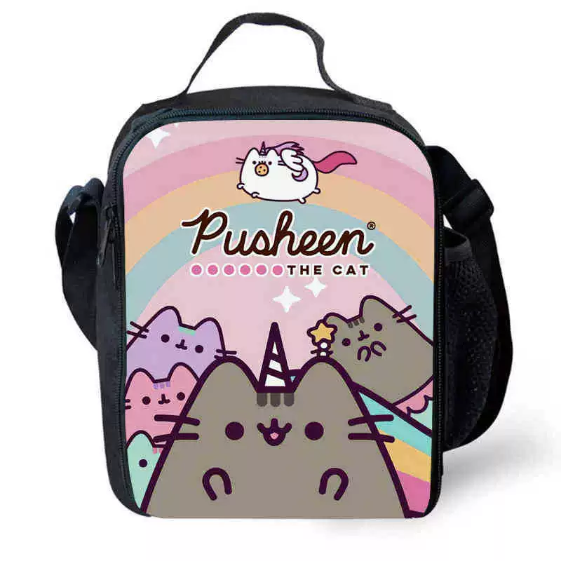 Рюкзак учебный Pusheen Fat Jimao с принтом периферийного типа, через стекло, зарубежная торговля, школьный рюкзак