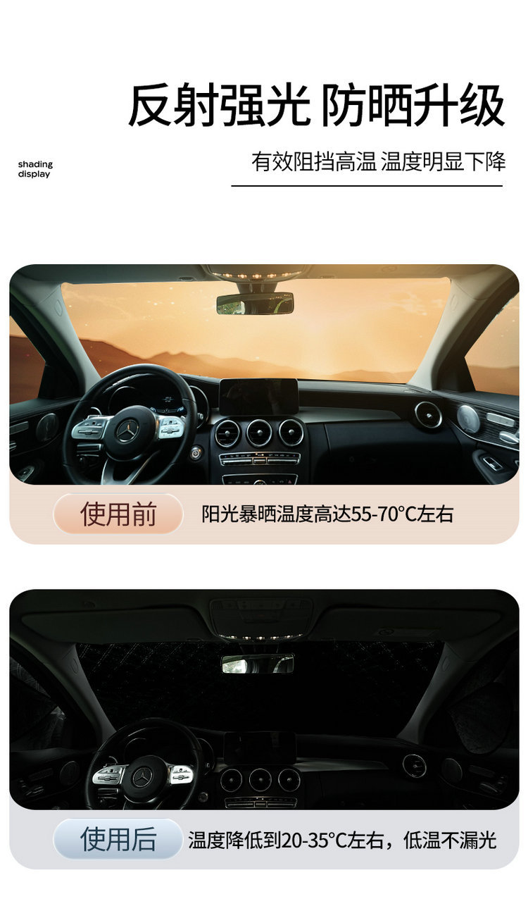 Car Snow Cover, Sunshade, Winter Anti-Frost and Anti-Freeze Front Windshield Cover, Cartoon Magnetic Snow-Proof Cloth