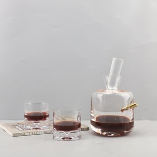Nordic Creative High-end Glass Decanter Wine Cup suit Bar Restaurant Hotel Model Room Soft Home Accessories