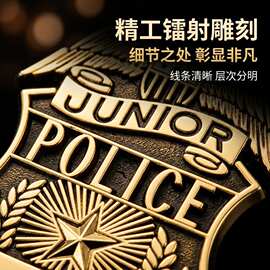 警徽浮雕塑料徽章多规格塑料胸针个性创意烫金烤漆镀金