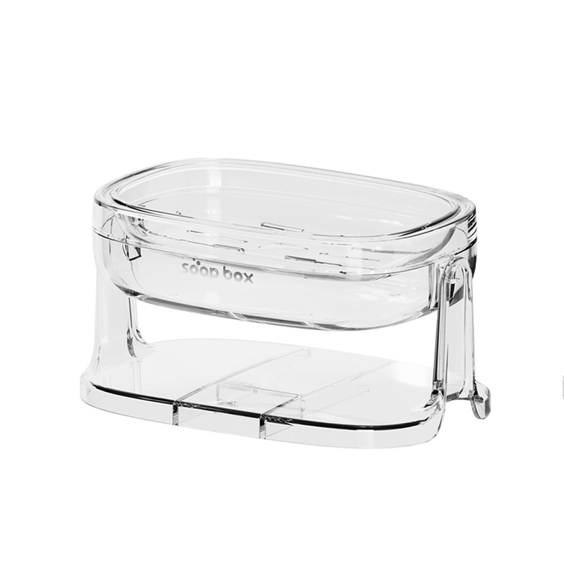 Caja de jabón caja de jabón doméstica sin perforación estante de lavado baño creativo doble pared tipo drenaje al por mayor