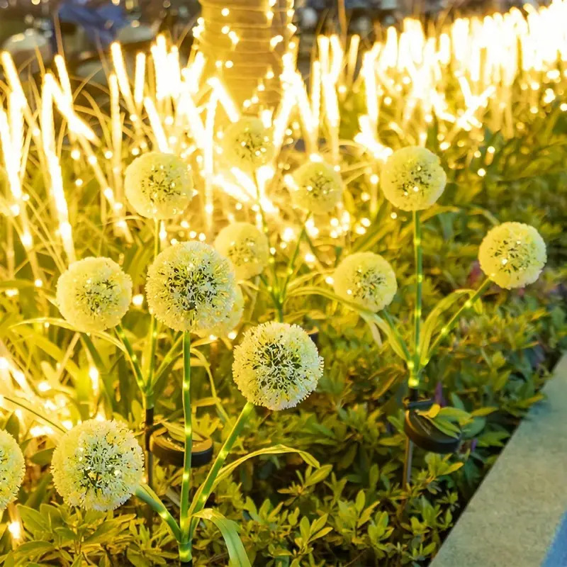E-commerce new dandelion solar lamp LED decoration simulation green plant park courtyard street atmosphere onion