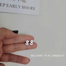 韩版网红美元符号耳钉ins嘻哈个性街头简约男女学生时尚潮酷耳饰