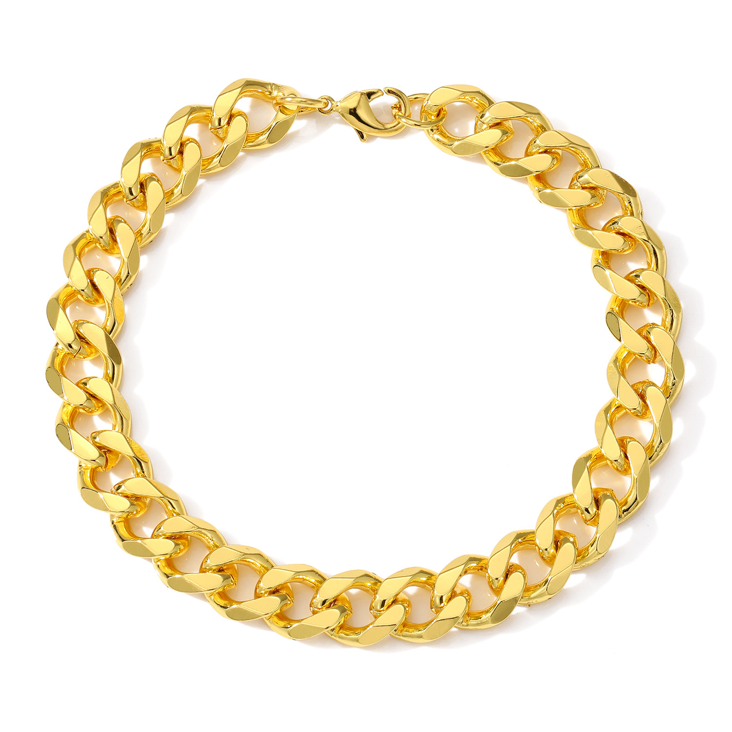 Bracelets Classification 304 Stainless Steel Chain Material Hip-Hop Solid Color 304 Stainless Steel Men's Bracelets Men's Chain Bracelets