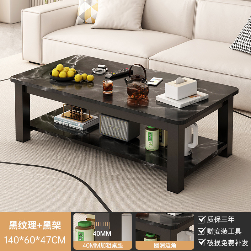 Mesa de café sala de estar hogar pequeño apartamento moderno simple oficina simple mesa de té mesa de café cuadrada de vidrio templado