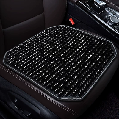 universal seat cushion single piece truck Seat cushion, seat cover - plain-and-elegant-mysterious-black-wooden-beads-non-slip-square-mat-single-seat