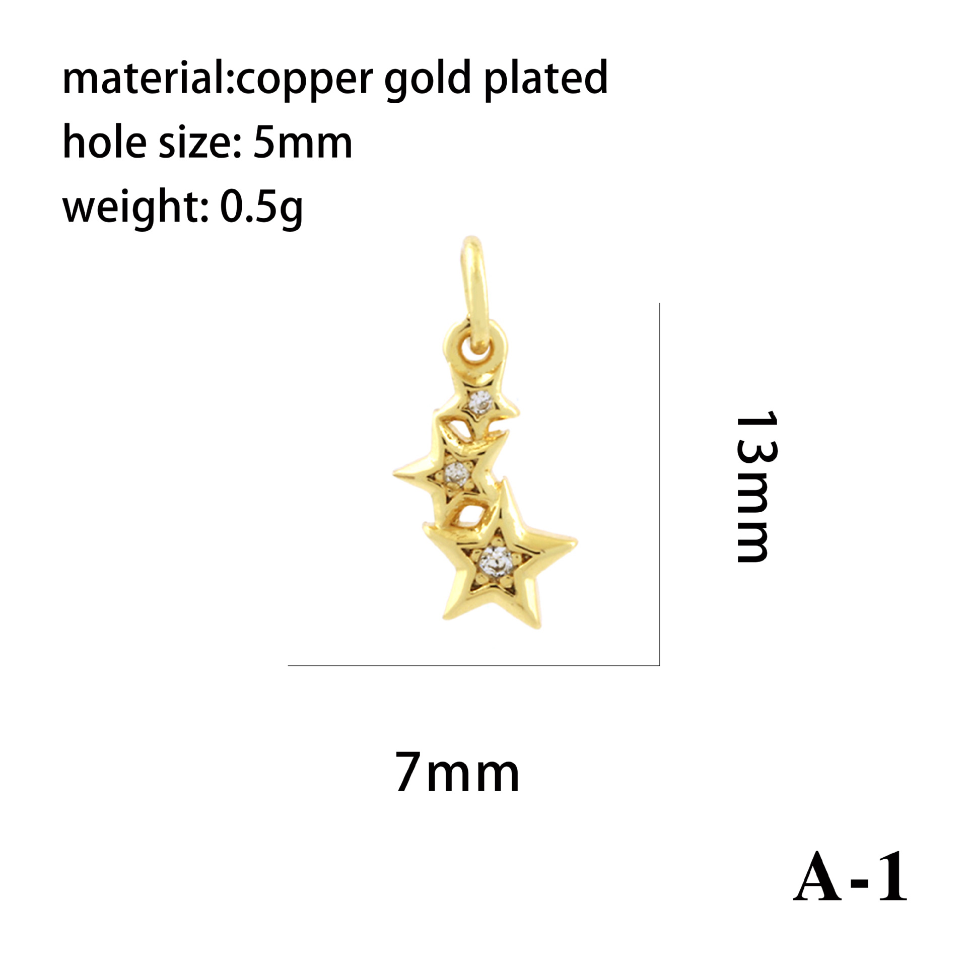 2g Weight Pendant Jewelry Making Type 18K Gold Plated Plating Material Zircon Inlay Material DIY Jewelry Accessories Classification 1 Piece Quantity Copper Material Star, Coconut Tree, Notes Pattern Plating, Inlay Design Simple Style Style 1 Piece Copper Zircon 18K Gold Plated Star Coconut Tree Notes Pendant 3