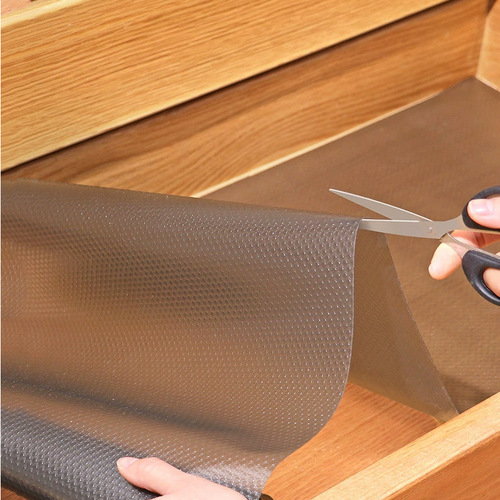 Translucent PEVA drawer mat, kitchen refrigerator waterproof mat, non-slip thickened cabinet mat, cuttable wardrobe moisture-proof mat