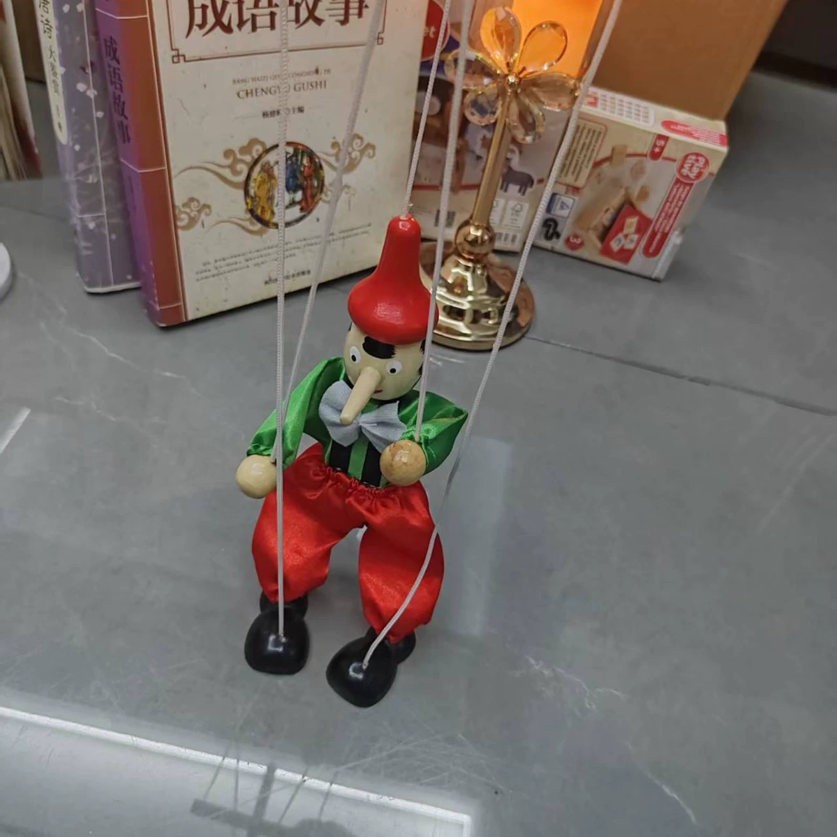 Puppet with cord, doll, toy, DIY