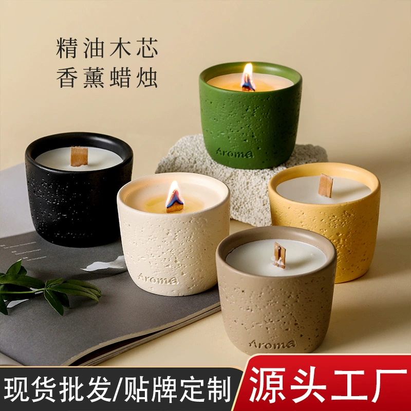 Исландские тундровые ароматерапевтические свечи креативные цементные чашки свечи с подарками