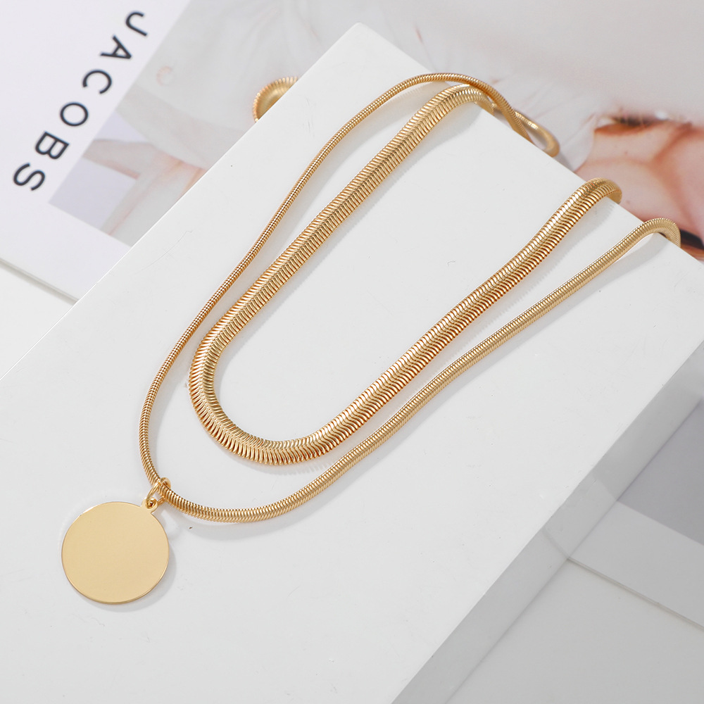 Retro Geometric Copper Necklace Copper Necklaces