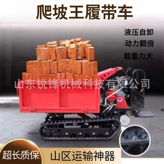 爬山虎履带运输车履带底盘小型山地农用自卸式全地形爬坡运料车