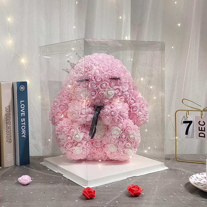 Flor preservada Hello Kitty, regalo de San Valentín, rosa artificial, regalo de cumpleaños, regalo de Navidad