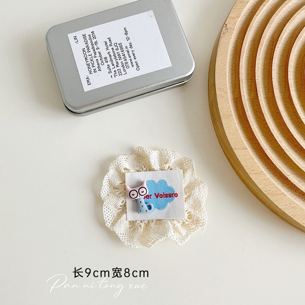 레이스 편지 안경 고양이