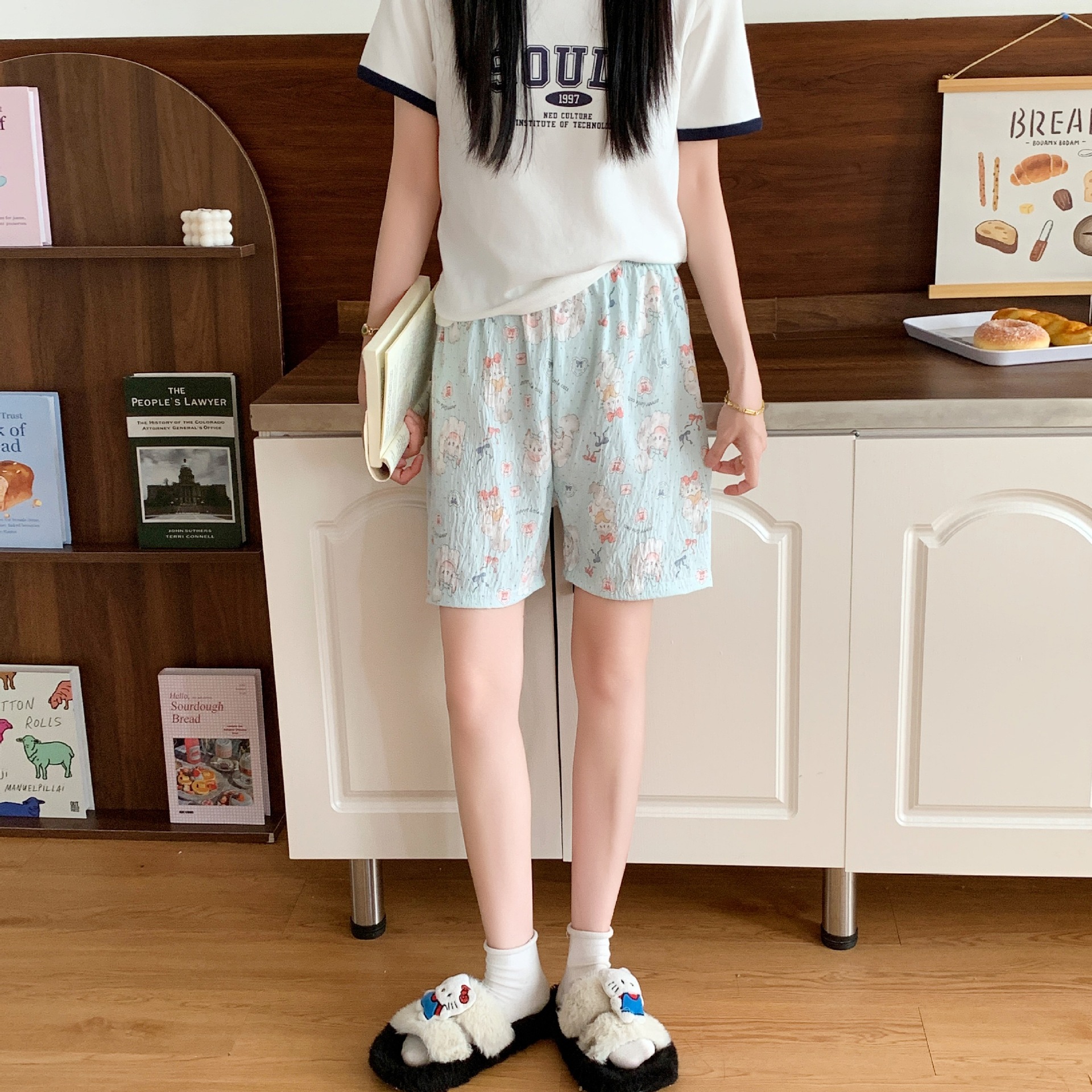 파란 고양이 반바지