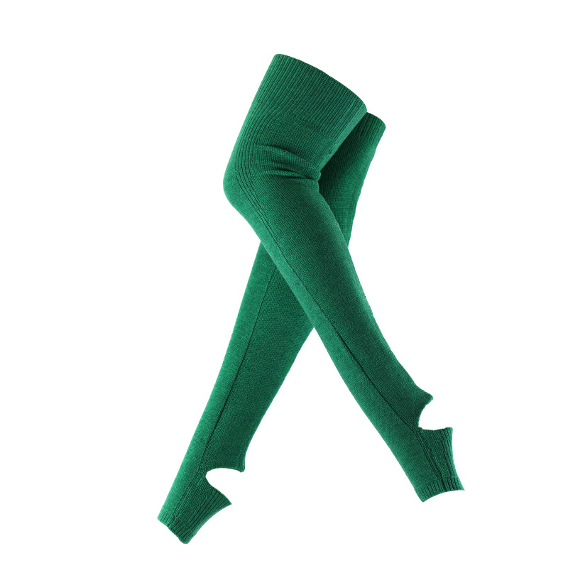 Yogastrømpekolleksjon varme over knestrømper dame forlengede pilésokker lange ben- og knestrømper_voghion.com