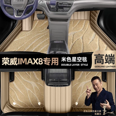 iMAX8, full-coverage, custom-made, double-layer silk Ayaqaltılar (Kovriklər) - take-a-photo-and-leave-a-message-with-the-car-model-and-year-beige-leather-beige-starry-sky-blanketdouble-layer-model