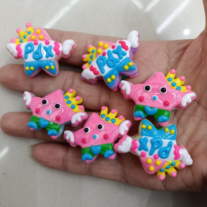 29*40mm重油皇冠翅膀五角星星 DIY手工串散珠串笔手机链饰品配件