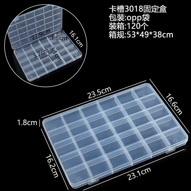Caja de fijación de ranura de tarjeta 3018 23.5 * 16.6 * 1.8cm