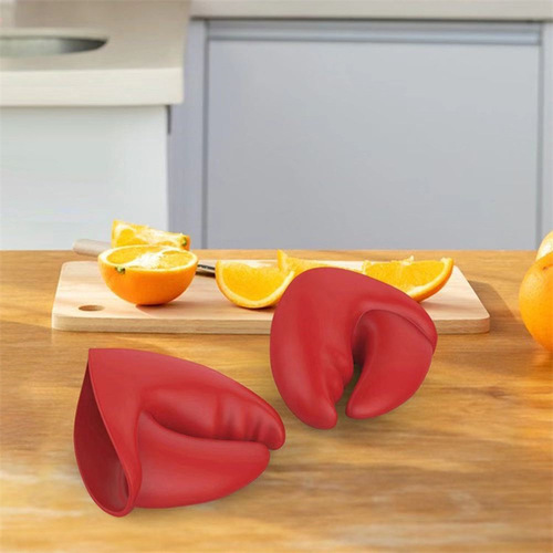 Cross-border creative red lobster claw heat-insulating gloves kitchen heat-insulating thick silicone prevent burns hand pinch