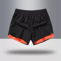 Трансграничные спортивные быстросохнущие мужские шорты для бега, брюки три четверти, двойные быстросохнущие шорты с дышащей подкладкой, двухслойные шорты с защитой от воздействия