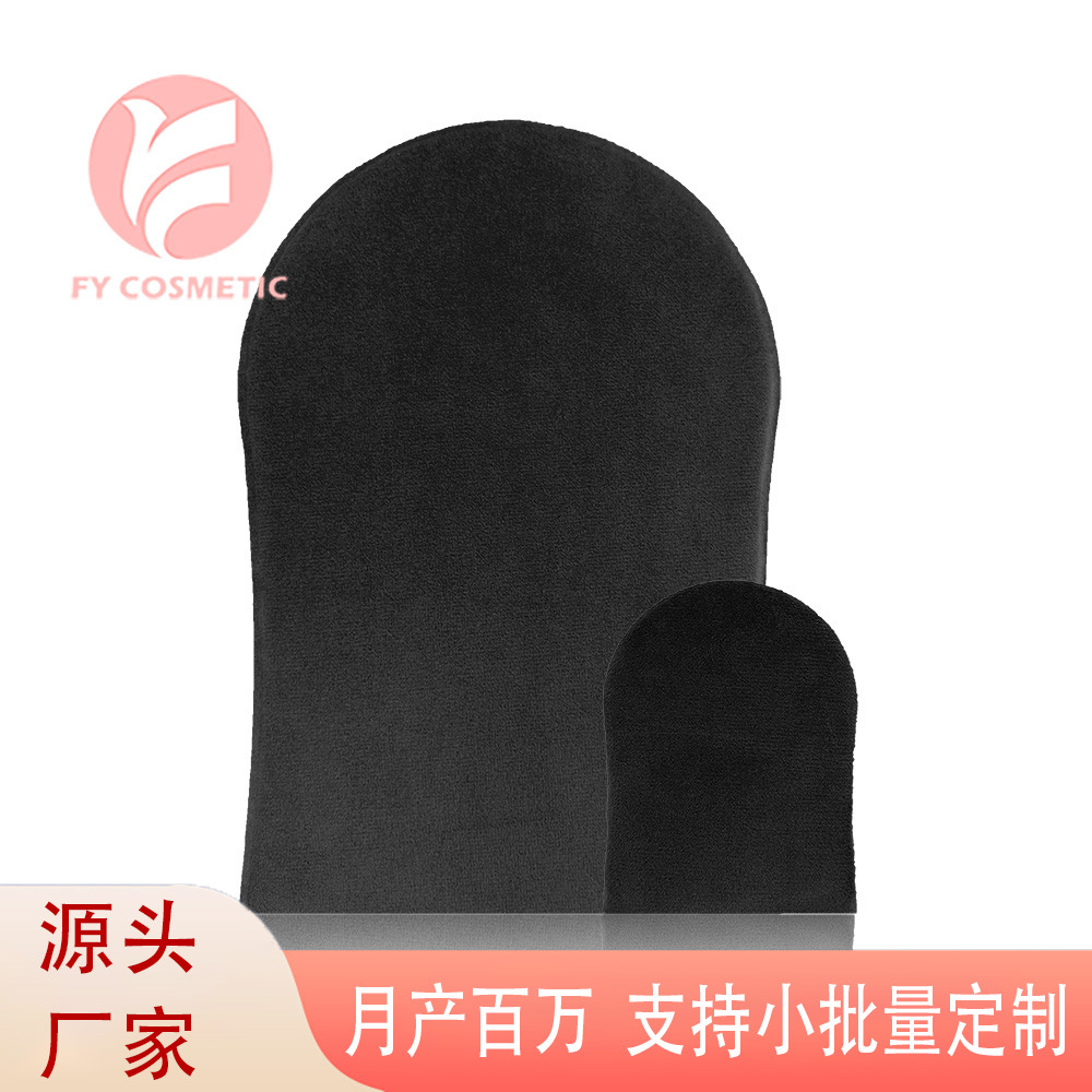 Source factory spot wholesale sunscreen flocking beautiful black gloves voltage flannel sponge flocking beautiful black gloves