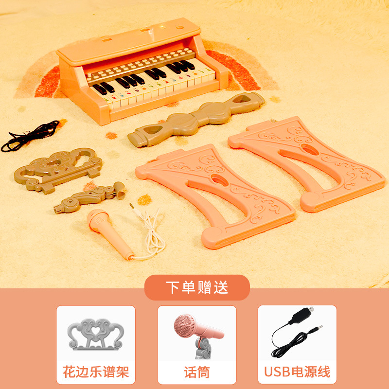 Qiaowa Piano Desk Electronic Keyboard Beginner Toy for Girls Aged 1-3-6 Years Old Music Music Enlightenment