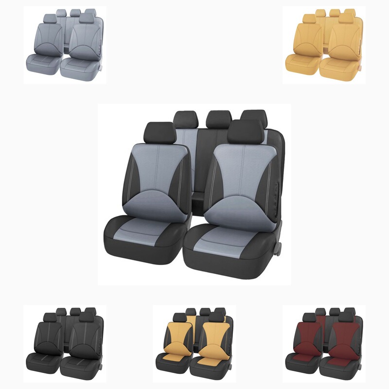 Cross-border, universal, direct from the manufacturer: a 9-piece PU leather car seat cover set, suitable for all seasons, for export
