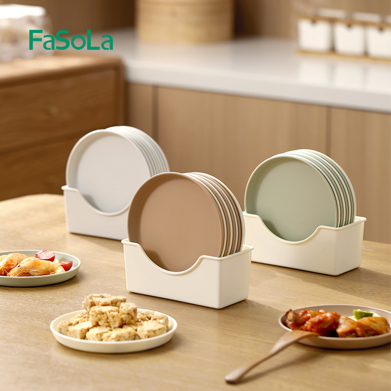 Fasola Household Spit Bone Dish Plastic Vegetable Bone Dish Small Plate Garbage Plate Base Storage Spit Bone Dish