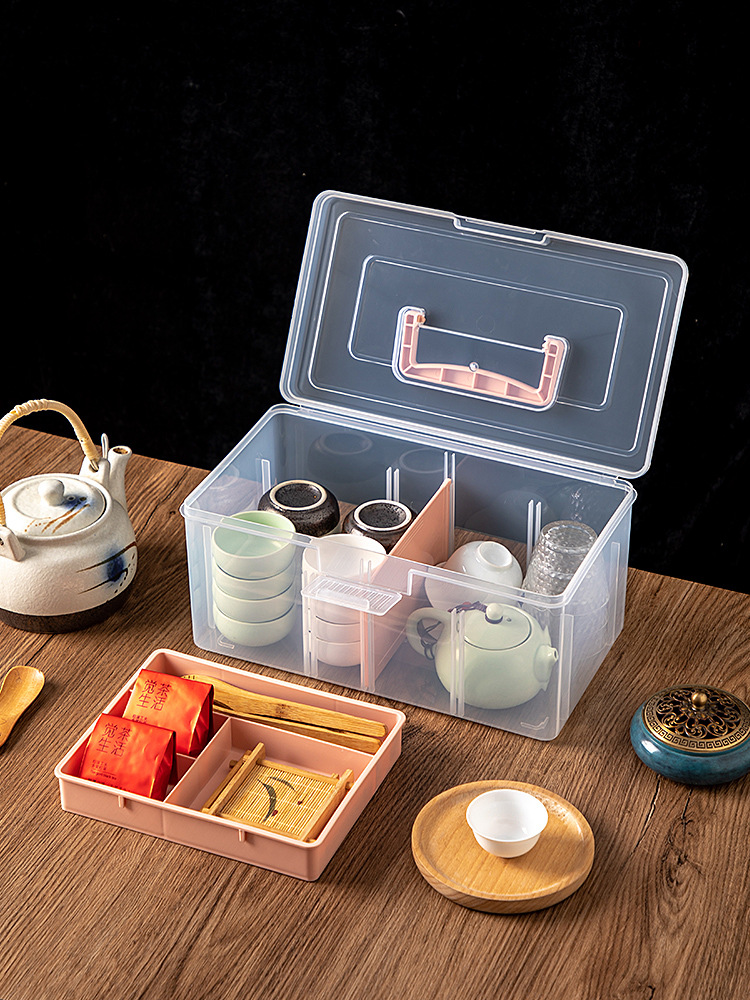 3ZBY茶具收纳盒收纳包旅行户外防尘家用便携装泡茶杯存放盒手提收