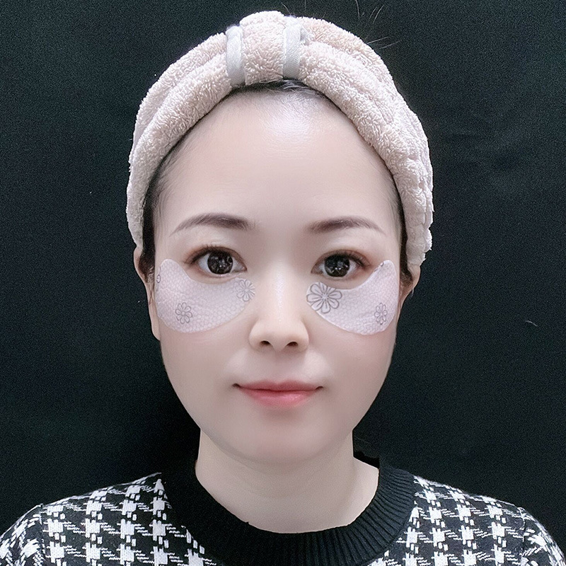 Crystal Essence Eye Mask, New Style, Floral Print Eye Mask, Lace Floral Print Eye Mask, Water Collagen Floral Print Eye Mask, Water Soluble