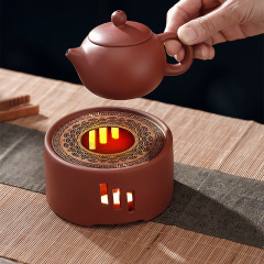 溫茶爐烤橘子底座燭台溫茶器陶瓷加熱底座蠟燭爐烤茶日式烘茶爐