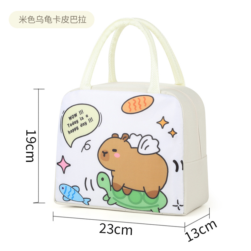 Bonita bolsa de almuerzo de dibujos animados portátil con bolsa de almuerzo bolsa de aislamiento térmico para el trabajo y la escuela bolsa de almuerzo bolsa de viaje lindo divertido