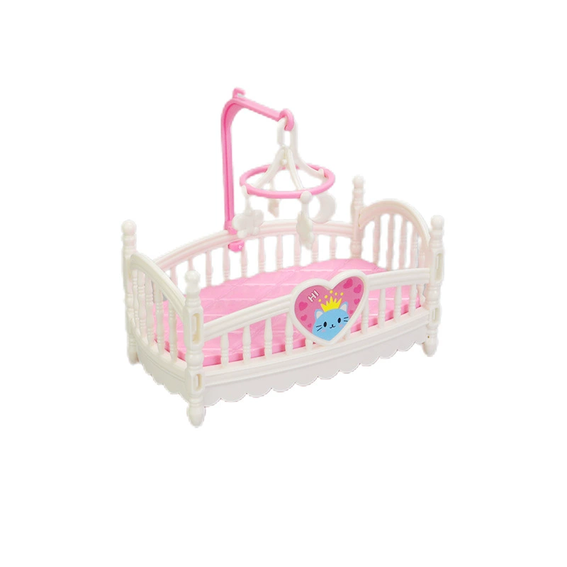 Doll house, small crib, family cartoon furniture for bedroom
